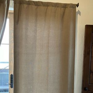 Six 84” x 50” linen panel curtains